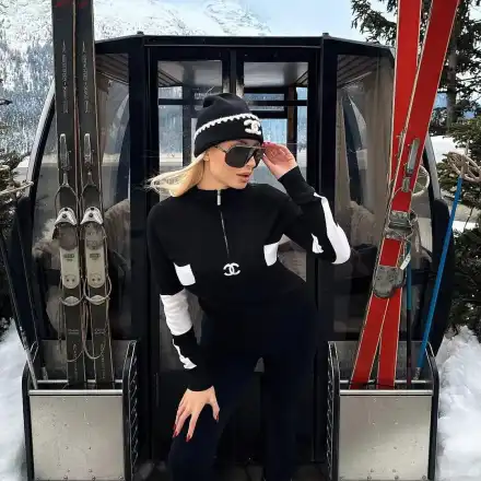 Цветелина Янева на ски в Алпите