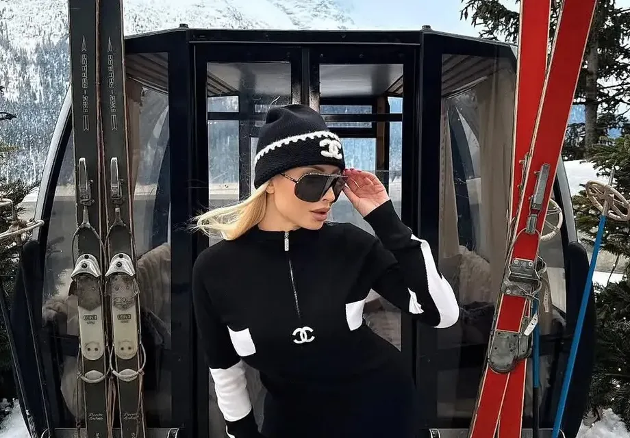 Цветелина Янева на ски в Алпите