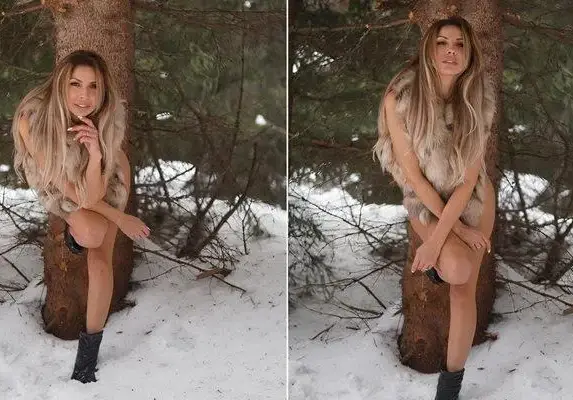 Диана се разхвърля в снега