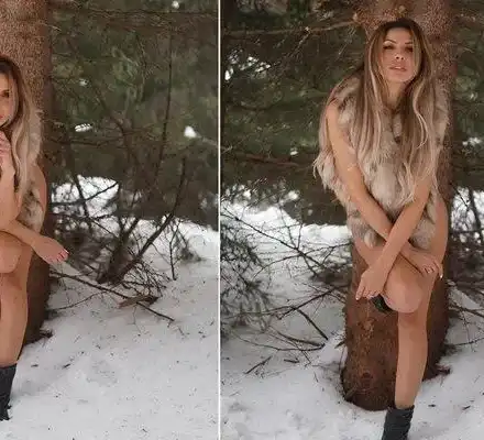 Диана се разхвърля в снега