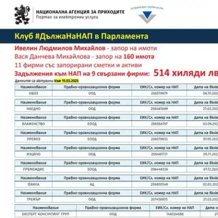 ТОП 3 на длъжници в НС: „Величавият“ Ивелин с 11 запорирани фирми и 160 имота