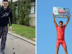 След тежка контузия: Императорът на "Игри на волята" тръгна с патерици!