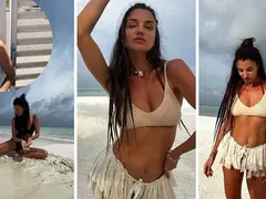 Диляна Попова на разходка по сутиен