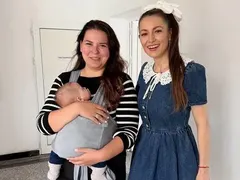 Гери Дончева кърми чуждо бебе