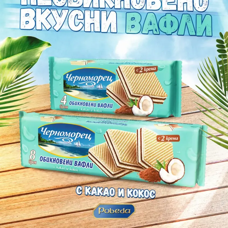 Нови необикновено вкусни вафли „Черноморец“ 