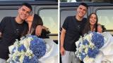 Синът на Алисия я радва със сини рози