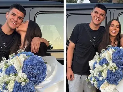 Синът на Алисия я радва със сини рози