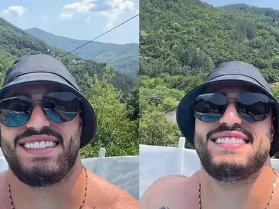 Докато Маги страда и пише тъжни постове в мрежата: Карлос Насар ухилен до уши в басейн и пет пари не дава! (ето с кого е - СНИМКИ)