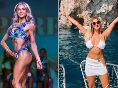 Фитнес моделка е секси сърфистка