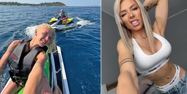 Футболен национал на ваканция със сексбомба от "Игри на волята"