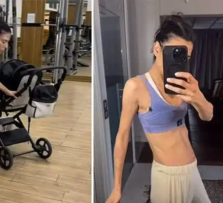 Жената на Андрей тренира с бебето