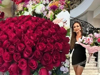 Милион алени рози се сипят от лимузината на Глория