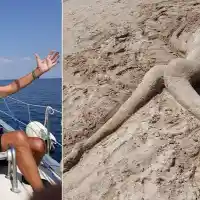 Проф. Николай Атанасов-Шуши сътвори гола мацка на плажа