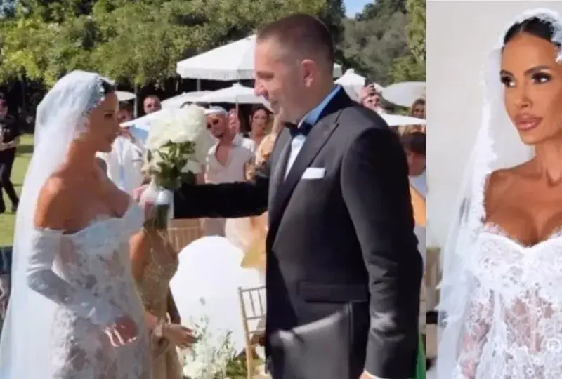 Мария с подарък „Порше“ от младоженеца