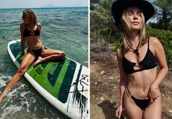 Мишето Маринова подкара сърф край Тасос