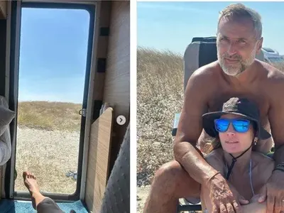 Теодора Духовникова без лак и сутиен на морето