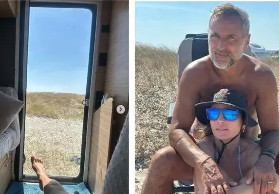 Теодора Духовникова без лак и сутиен на морето