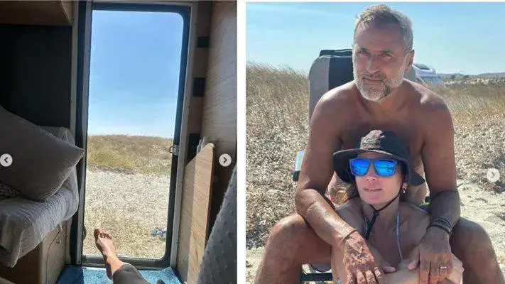 Теодора Духовникова без лак и сутиен на морето