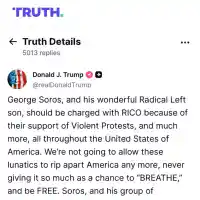 Скандал в Америка: Тръмп иска отговорност от Сорос за протестите!