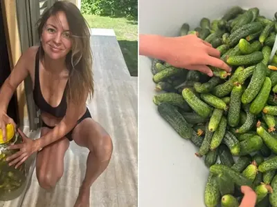 Вики Терзийска прави зимнина по бански