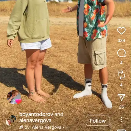 Щерката на Вергов снима по скалите