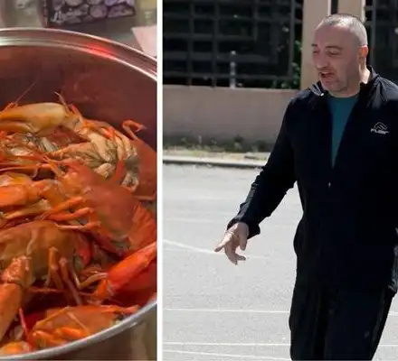 Митьо Очите се глези с пресни рачета