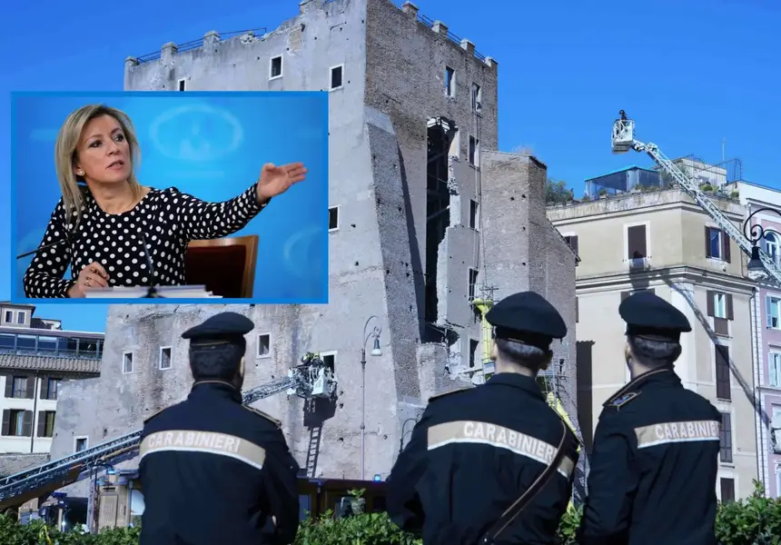 "Бездна на пошлостта": Скандал в Италия заради думи на Захарова за срутената кула в Рим