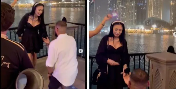 Бременна брадърка се сгоди в Дубай