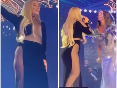 Деси разочарова на концерта на Галена с шокираща рокля!