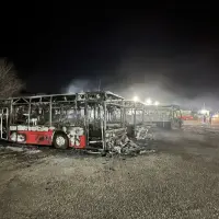 Шокиращ пожар изпепели автобуси в Костинброд!