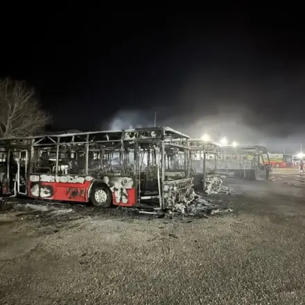 Шокиращ пожар изпепели автобуси в Костинброд!