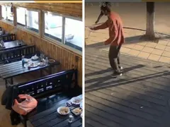 Шок! Психично болен мъж вилня с нож в столичен ресторант!