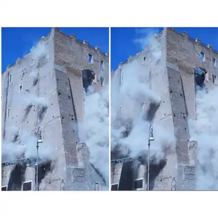 Рухна историческа кула в центъра на Рим по време на реставрация (снимки/видео)