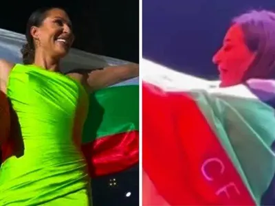 Скандал в Македония: Цеца шокира с българско знаме!