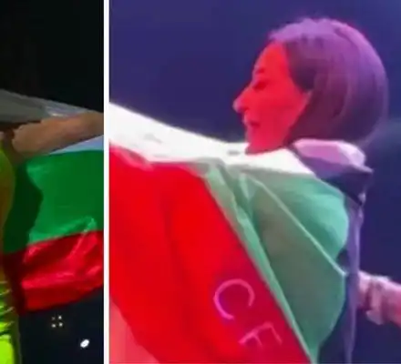 Скандал в Македония: Цеца шокира с българско знаме!