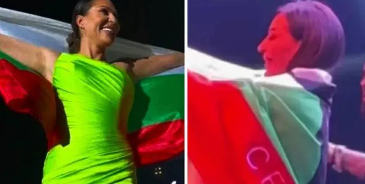 Скандал в Македония: Цеца шокира с българско знаме!