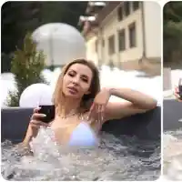 Скандал! Диана Габровска разпуска в джакузи с вино в снега!