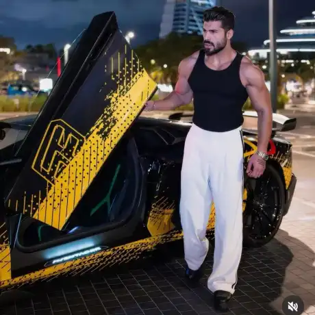 Големи пози: Фики се фука с Ламборгини