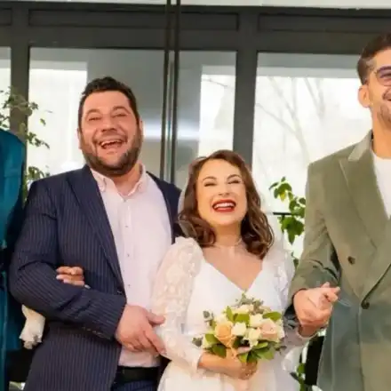 Сашо Кадиев и Ивелина Чоева кумуваха на актьора Евгени Будинов