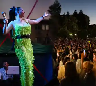 Софи Маринова и Цветелина Василева шокират Етрополе с химна!