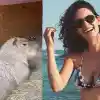 Скандал: Даяна Ханджиева с капибара в зоопарка!