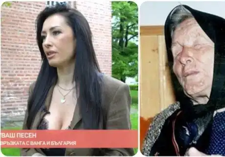 Джена със семейството при гроба на Ванга