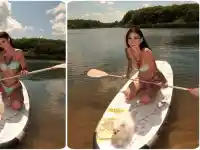 Анджела Ташева шокира с ръчно пране на бански! Какво следва?